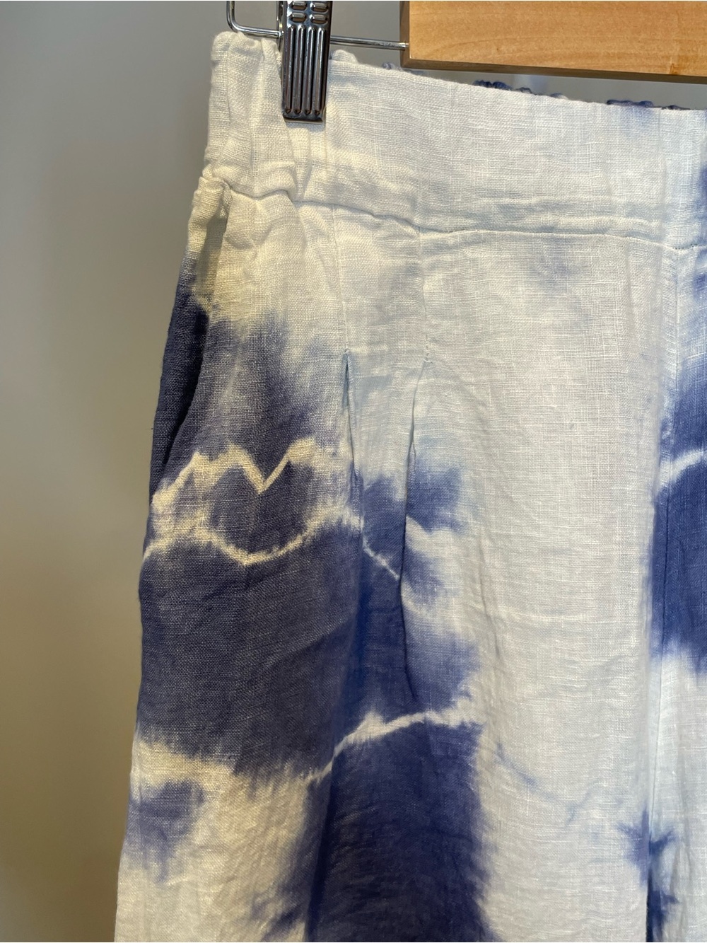 UCHUU Studio Tie-Dye 100% Linen Pants Made in Italy Resort Wear โ Medium - Picture 2 of 5